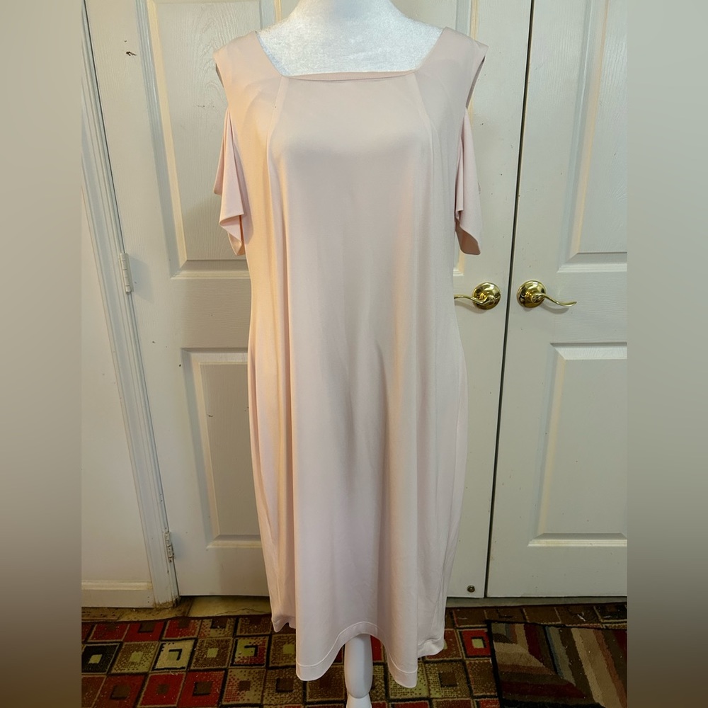 Calvin Klein pale pink cold shoulder dress, size 14